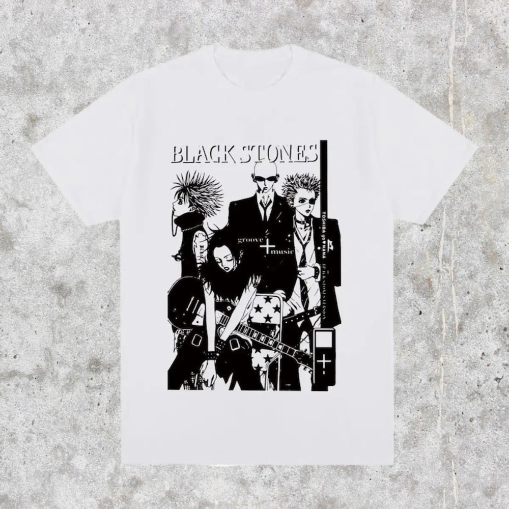 Black Stone T-Shirt, Vintage Retro Tshirt, Rock And Roll Shirt, Gift For Fan